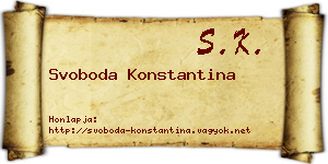 Svoboda Konstantina névjegykártya
